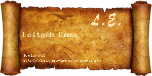 Leitgeb Emma névjegykártya